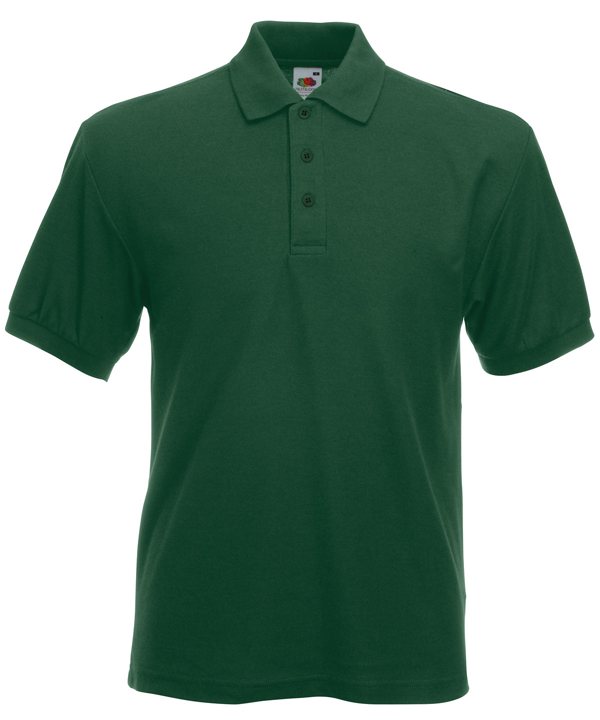 Fruit of the Loom SS204 Heavyweight 65/35 polo in Bottle Green