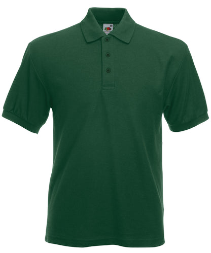Fruit of the Loom SS204 Heavyweight 65/35 polo in Bottle Green