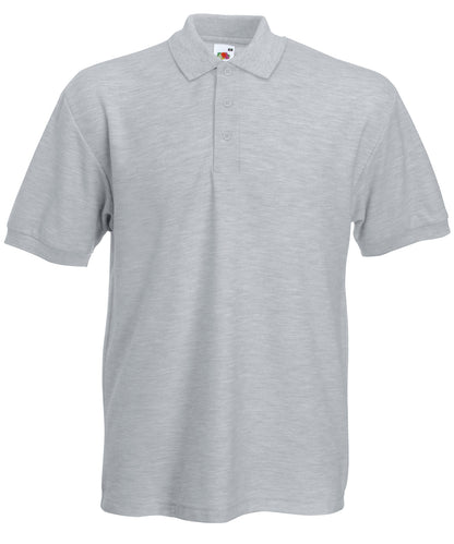 Fruit of the Loom SS204 Heavyweight 65/35 polo in Heather Grey*