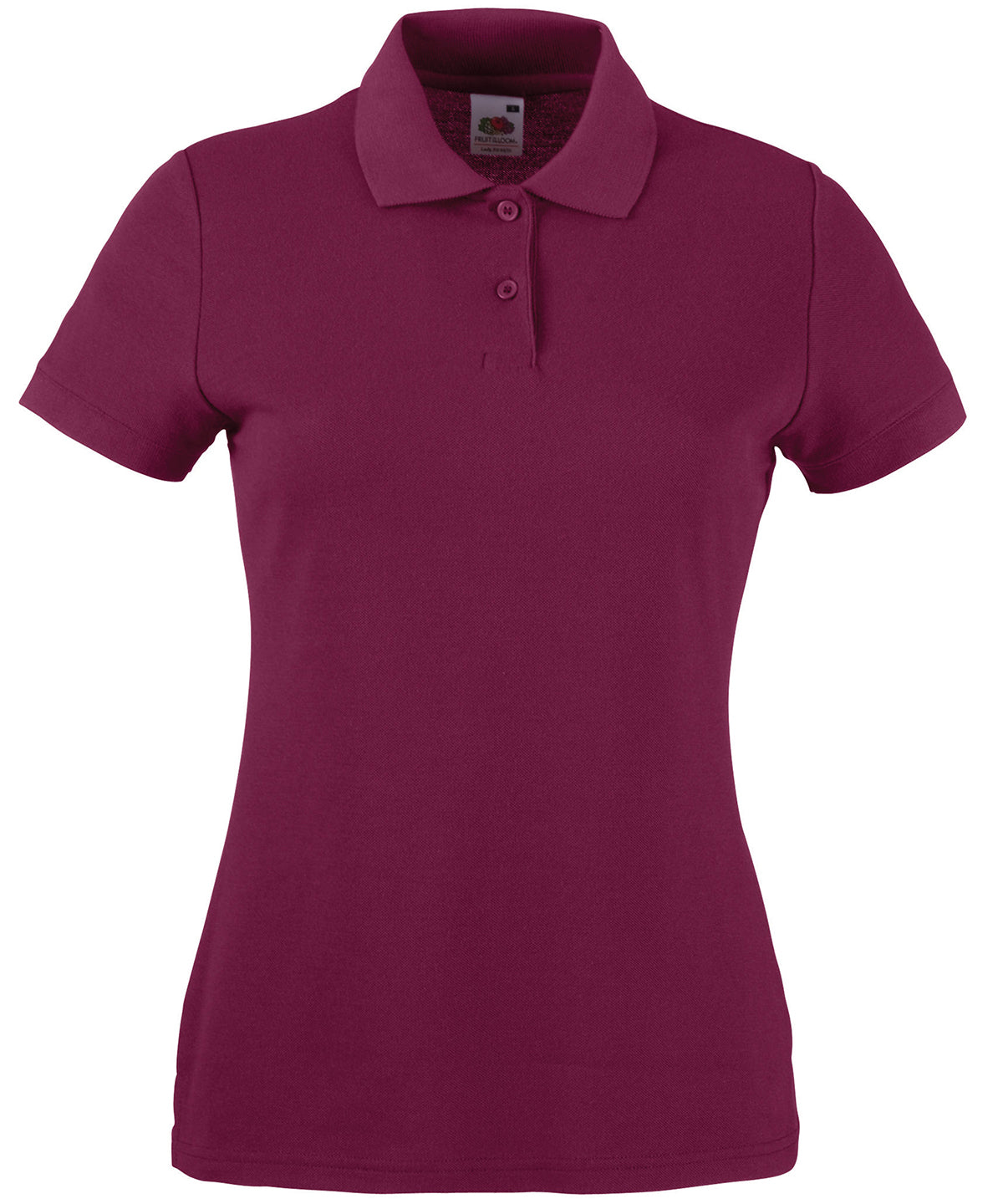 Fruit of the Loom SS212 Women's 65/35 polo in Burgundy