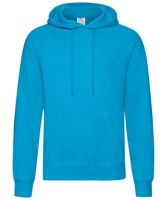 Fruit of the Loom SS224 Classic 80/20 hooded sweatshirt in Azure Blue