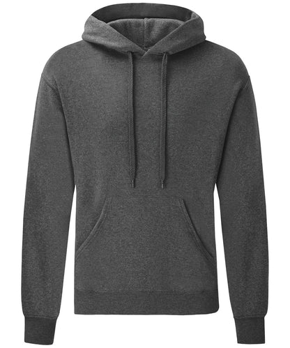 Fruit of the Loom SS224 Classic 80/20 hooded sweatshirt in Dark Heather Grey