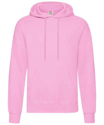 Fruit of the Loom SS224 Classic 80/20 hooded sweatshirt in Light Pink