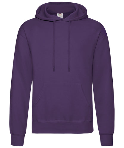 Fruit of the Loom SS224 Classic 80/20 hooded sweatshirt in Purple