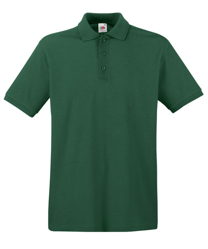 Fruit of the Loom SS255 Premium polo in Bottle Green