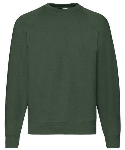 Fruit of the Loom SS270 Classic 80/20 raglan sweatshirt in Bottle Green