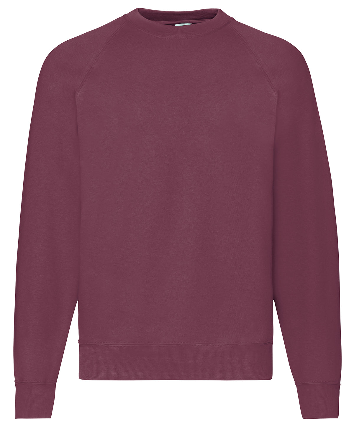 Fruit of the Loom SS270 Classic 80/20 raglan sweatshirt in Burgundy