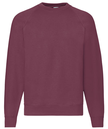 Fruit of the Loom SS270 Classic 80/20 raglan sweatshirt in Burgundy