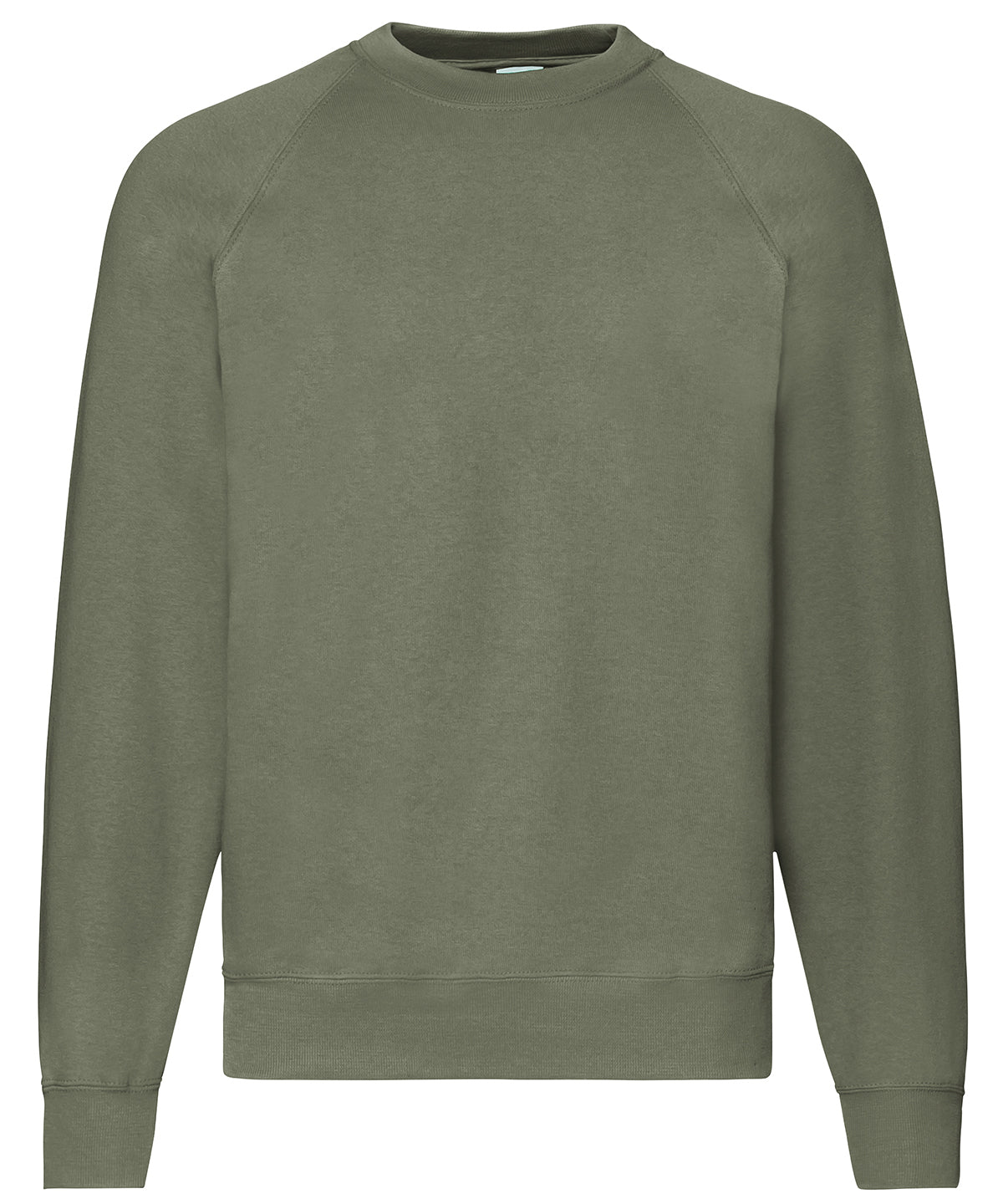 Fruit of the Loom SS270 Classic 80/20 raglan sweatshirt in Classic Olive