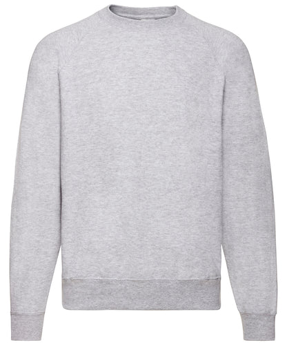 Fruit of the Loom SS270 Classic 80/20 raglan sweatshirt in Heather Grey*†