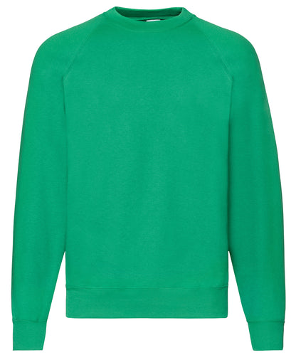 Fruit of the Loom SS270 Classic 80/20 raglan sweatshirt in Kelly Green