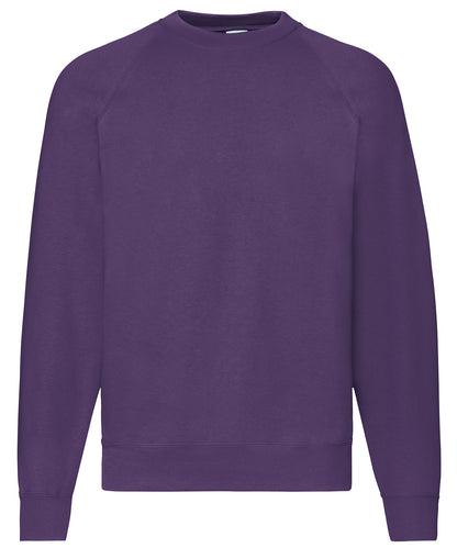 Fruit of the Loom SS270 Classic 80/20 raglan sweatshirt in Purple