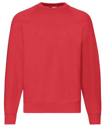 Fruit of the Loom SS270 Classic 80/20 raglan sweatshirt in Red