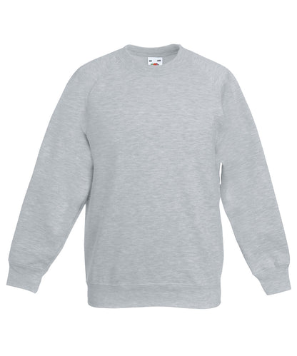 Fruit of the Loom SS271 Kids classic raglan sweatshirt in Heather Grey