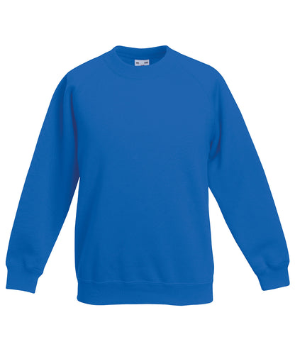 Fruit of the Loom SS271 Kids classic raglan sweatshirt in Royal Blue