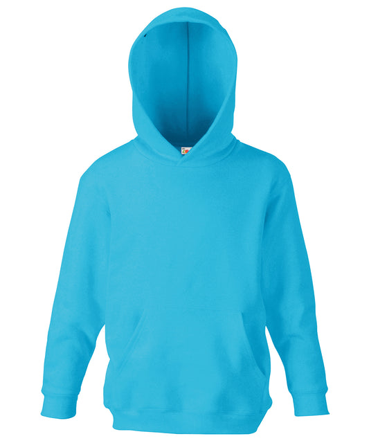 Fruit of the Loom SS273 Kids classic hooded sweatshirt in Azure Blue