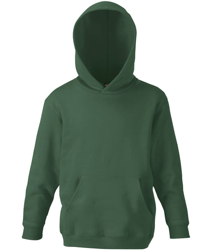 Fruit of the Loom SS273 Kids classic hooded sweatshirt in Bottle Green