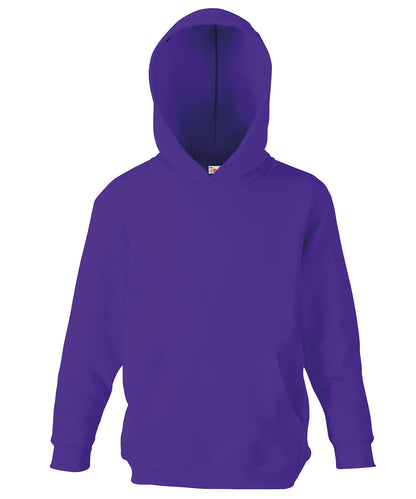 Fruit of the Loom SS273 Kids classic hooded sweatshirt in Purple