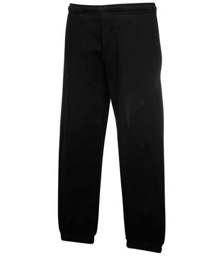 Fruit of the Loom SS323 Kids classic elasticated cuff jog pants in Black