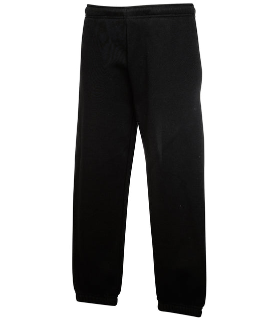 Fruit of the Loom SS323 Kids classic elasticated cuff jog pants in Black