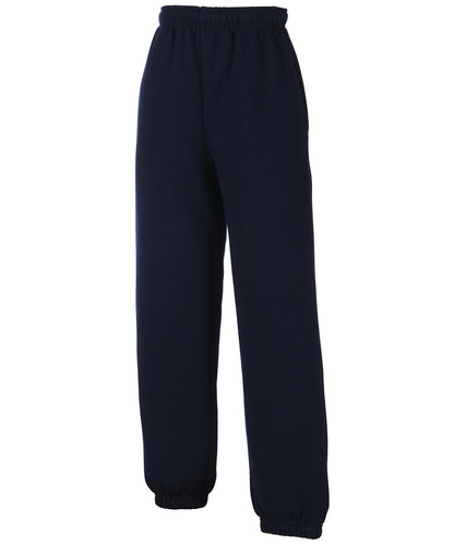 Fruit of the Loom SS323 Kids classic elasticated cuff jog pants in Deep Navy