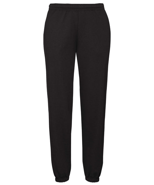 Fruit of the Loom SS405 Classic 80/20 elasticated sweatpants in Black