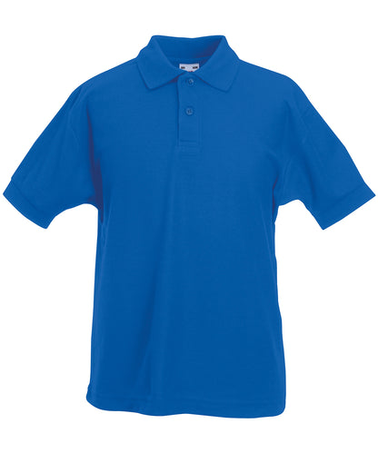 Fruit of the Loom SS417 Kids 65/35 piqué polo in Royal Blue