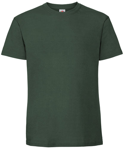 Fruit of the Loom SS422 Iconic 195 ringspun premium T in Bottle Green