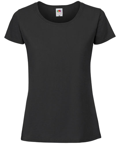 Fruit of the Loom SS424 Women's Iconic 195 ringspun premium t-shirt in Black