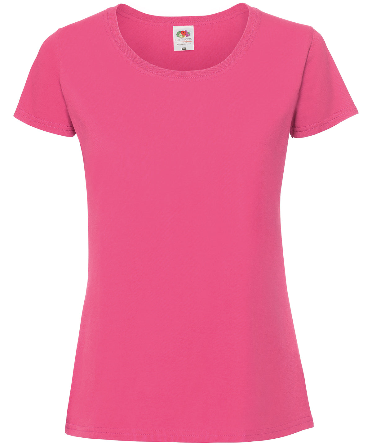 Fruit of the Loom SS424 Women's Iconic 195 ringspun premium t-shirt in Fuchsia