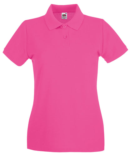 Fruit of the Loom SS505 Women's premium polo in Fuchsia