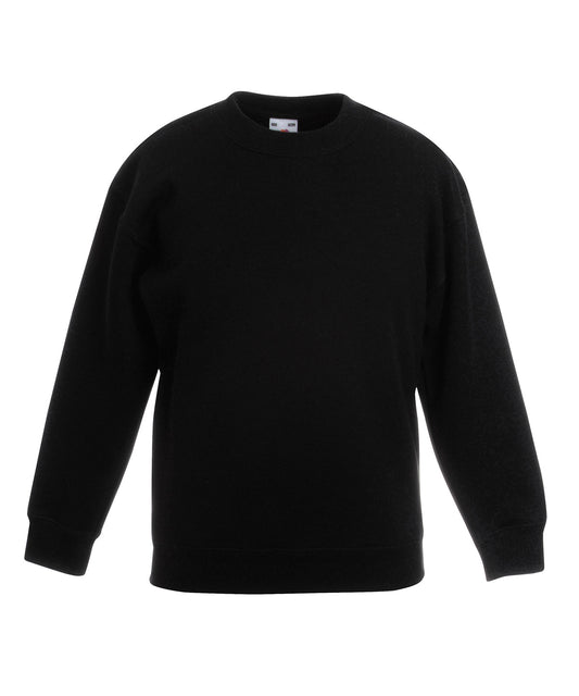 Fruit of the Loom SS801 Kids premium set-in sweatshirt in Black