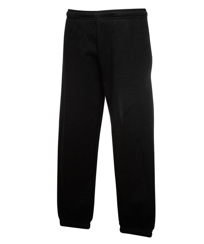 Fruit of the Loom SS823 Kids premium elasticated cuff jog pants in Black