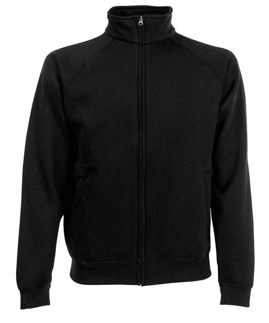 Fruit of the Loom SS826 Premium 70/30 sweatshirt jacket in Black