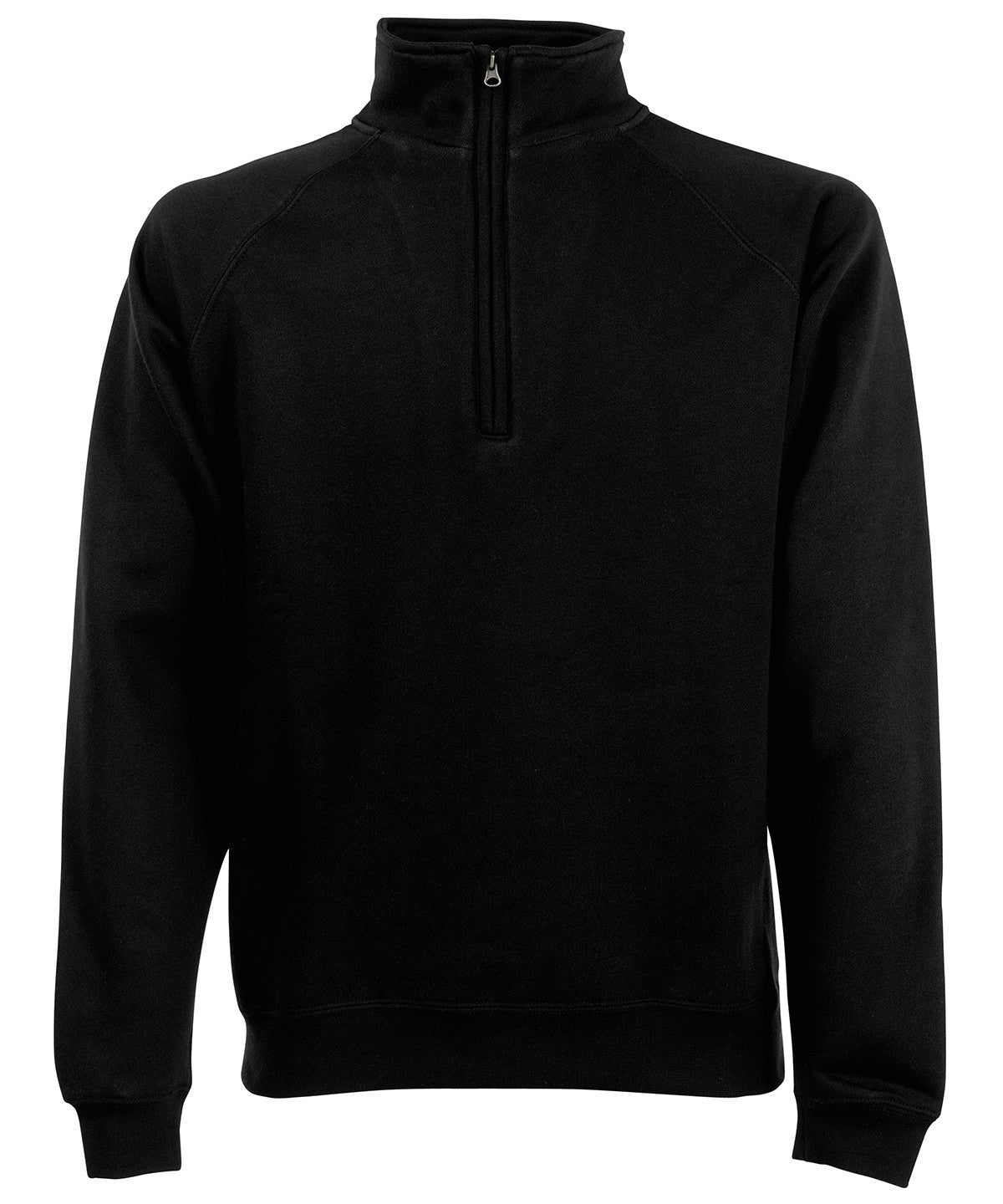 Fruit of the Loom SS830 Premium 70/30 zip-neck sweatshirt in Black*