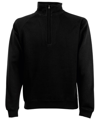 Fruit of the Loom SS830 Premium 70/30 zip-neck sweatshirt in Black*