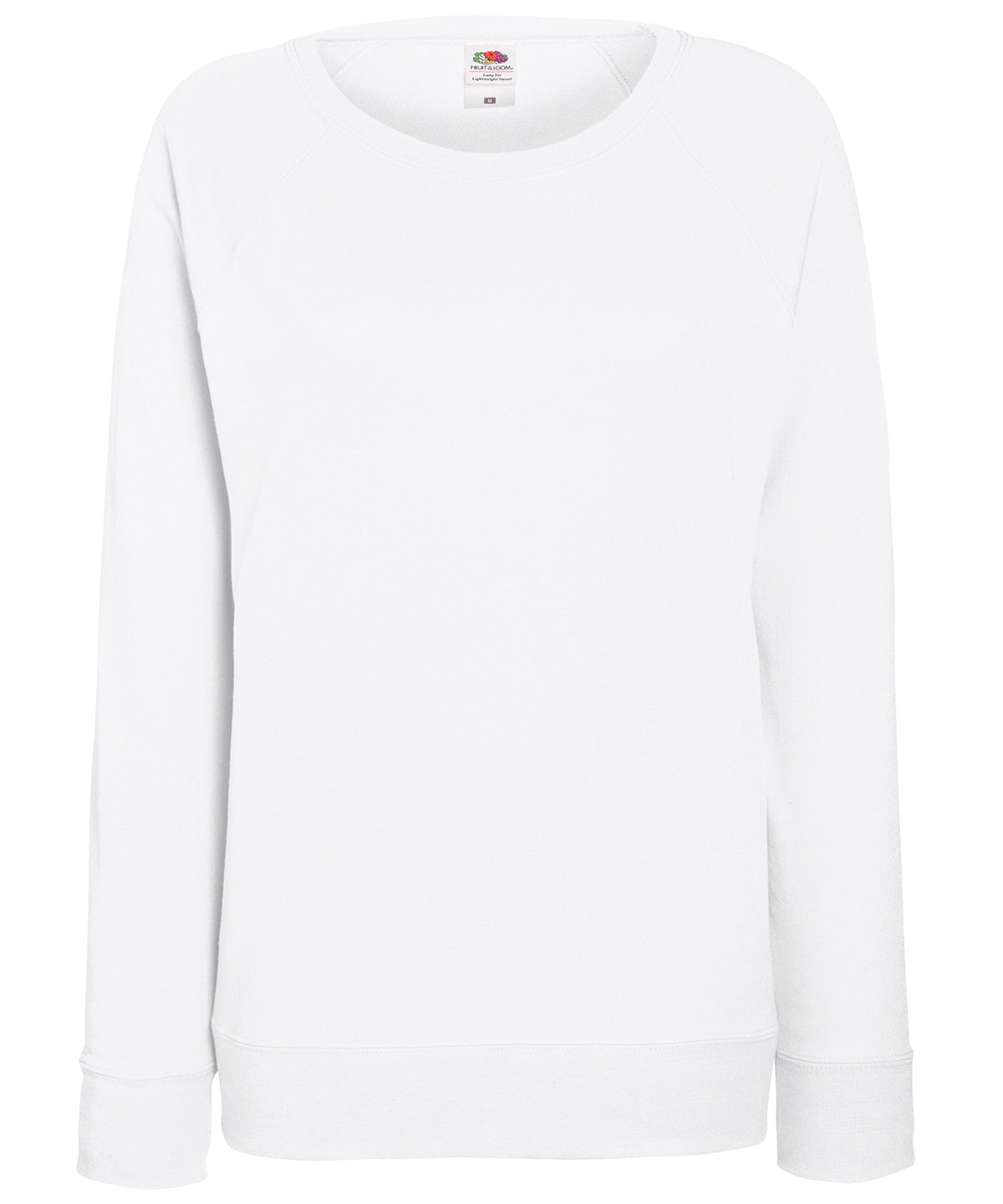 Fruit of the Loom SS960 Women's lightweight raglan sweatshirt in White