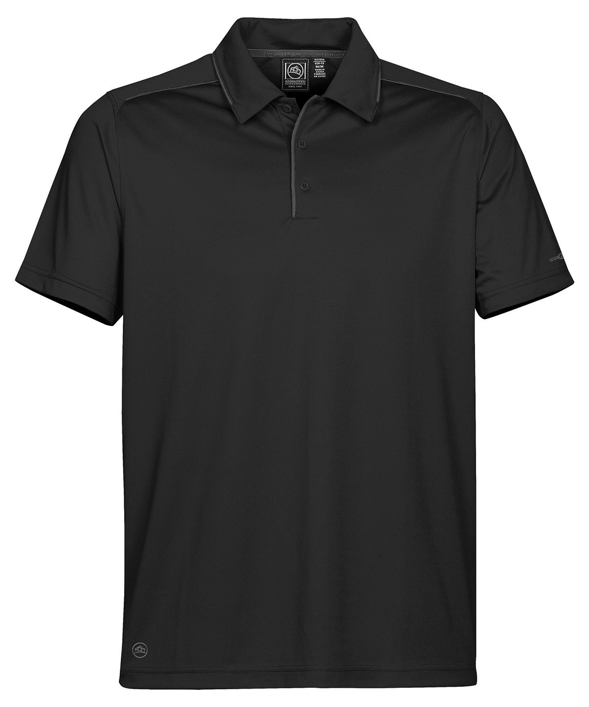 Stormtech ST153 H2X Inertia performance polo in Black/Graphite