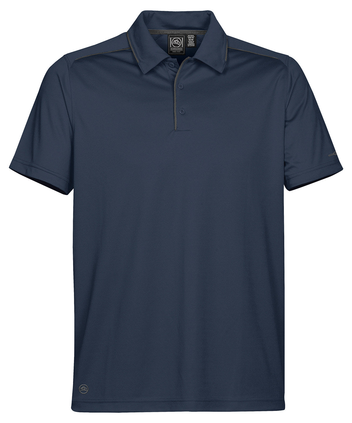 Stormtech ST153 H2X Inertia performance polo in Navy/Graphite
