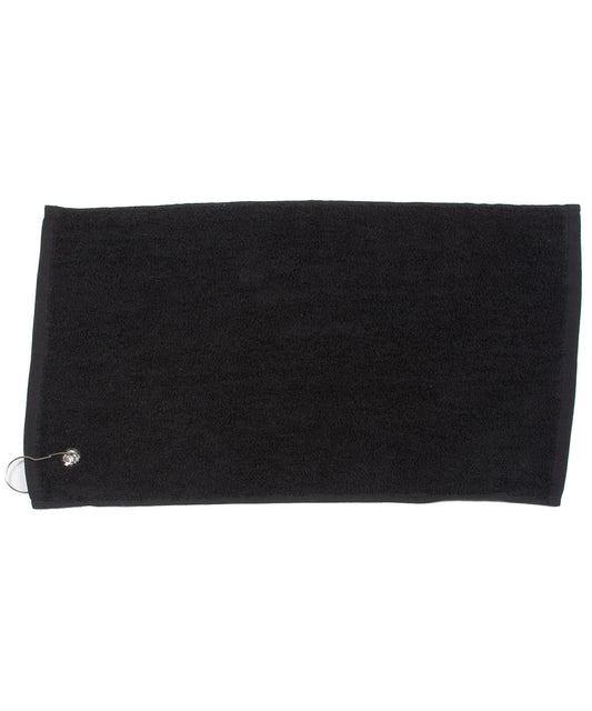 Towel City TC013 Luxury range golf towel in Black