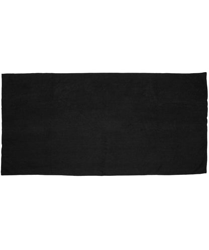 Towel City TC016 Microfibre guest towel in Black