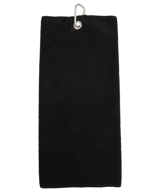 Towel City TC019 Microfibre golf towel in Black
