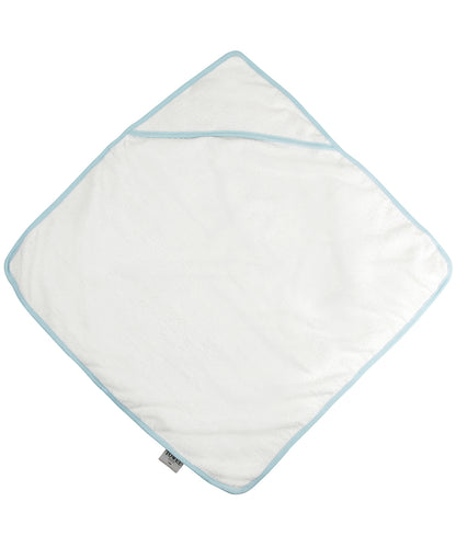 Towel City TC036 Babies' hooded towel in White/Blue