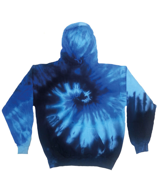 Colortone TD31M Rainbow tie-dye hoodie in Blue Ocean