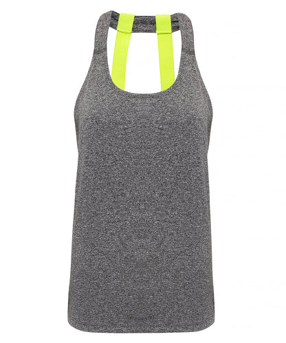 TriDri® TR028 Women's TriDri® double strap back vest in Black Melange