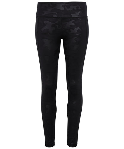 TriDri® TR038 Women's TriDri® performance camo leggings full-length in Black Camo