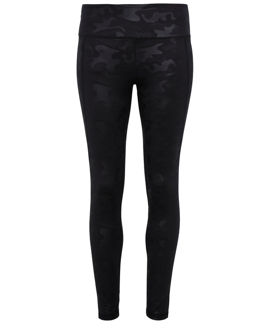 TriDri® TR038 Women's TriDri® performance camo leggings full-length in Black Camo