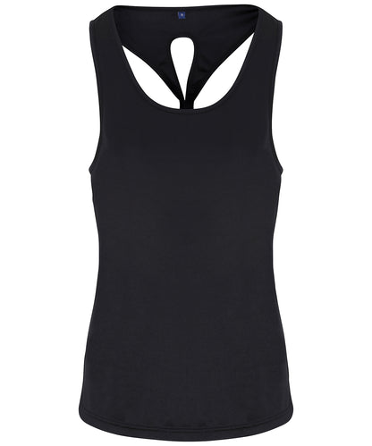 TriDri® TR042 Women's TriDri® yoga knot vest in Black