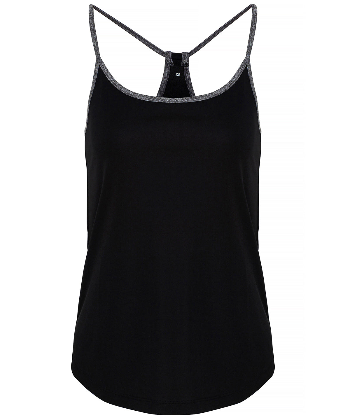 TriDri® TR043 Women's TriDri® yoga vest in Black/Black Melange