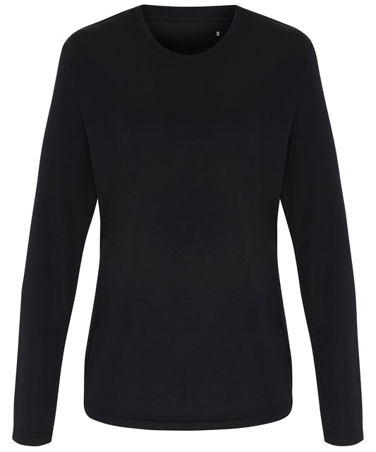 TriDri® TR060 Women's TriDri® long sleeve performance t-shirt in Black
